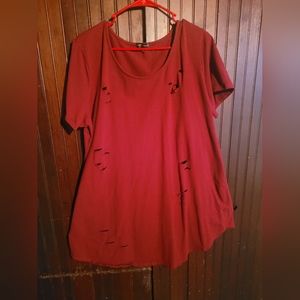 Curvy Sense size 4x distressed shirt dress